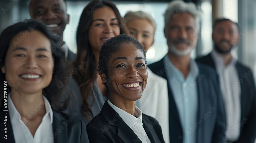 Smiling group of ethnically diverse businessmen and businesswomen. Smiling group of ethnically diverse businessmen and businesswomen.