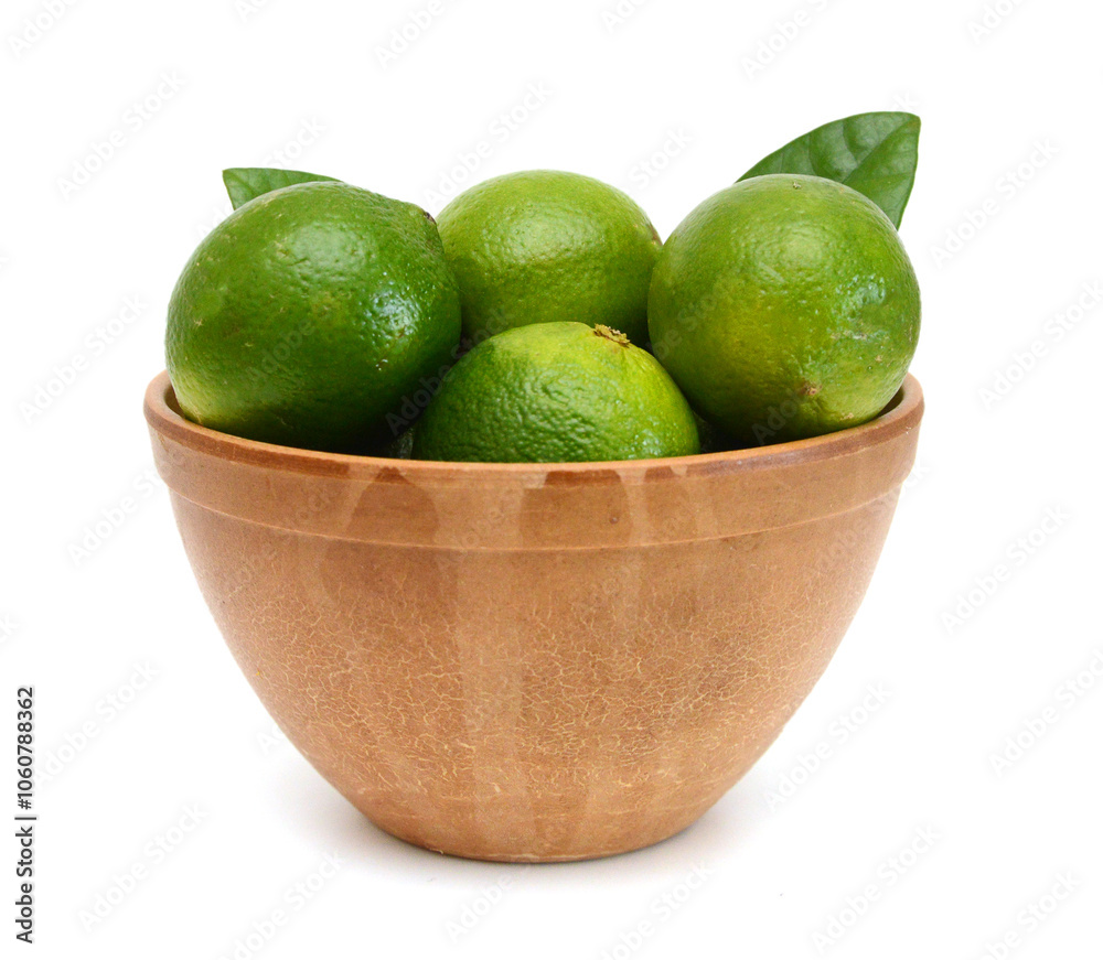 Fresh ripe lime isolated on white background Fresh ripe lime isolated on white background