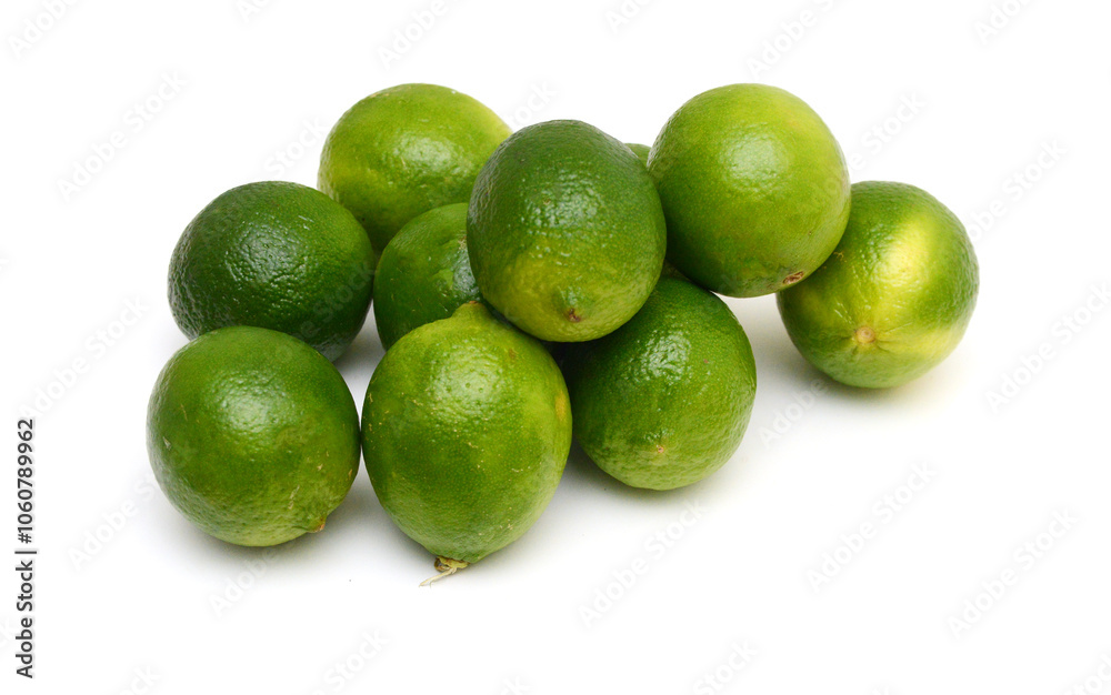 Fresh ripe lime isolated on white background Fresh ripe lime isolated on white background