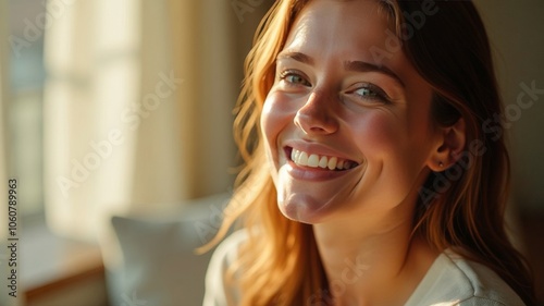 Free Download Laughing woman mouth with beautiful healthy white teeth on a white background. Place for text - GFXLoad