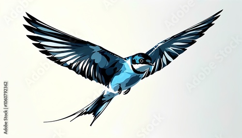 Soaring Tern - A Moment of Flight - Generative AI photo