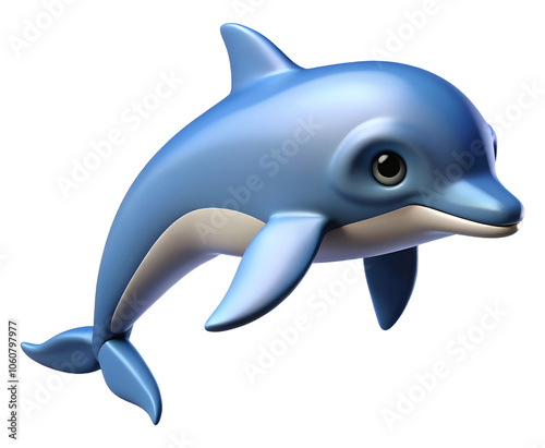 Adorable Dolphin Emoji, generative Ai