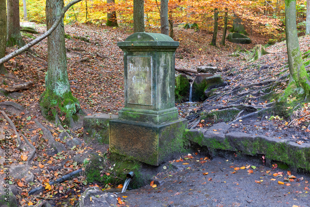 Colorful autumn Landscape in Bohemian Paradise, Czech Republic