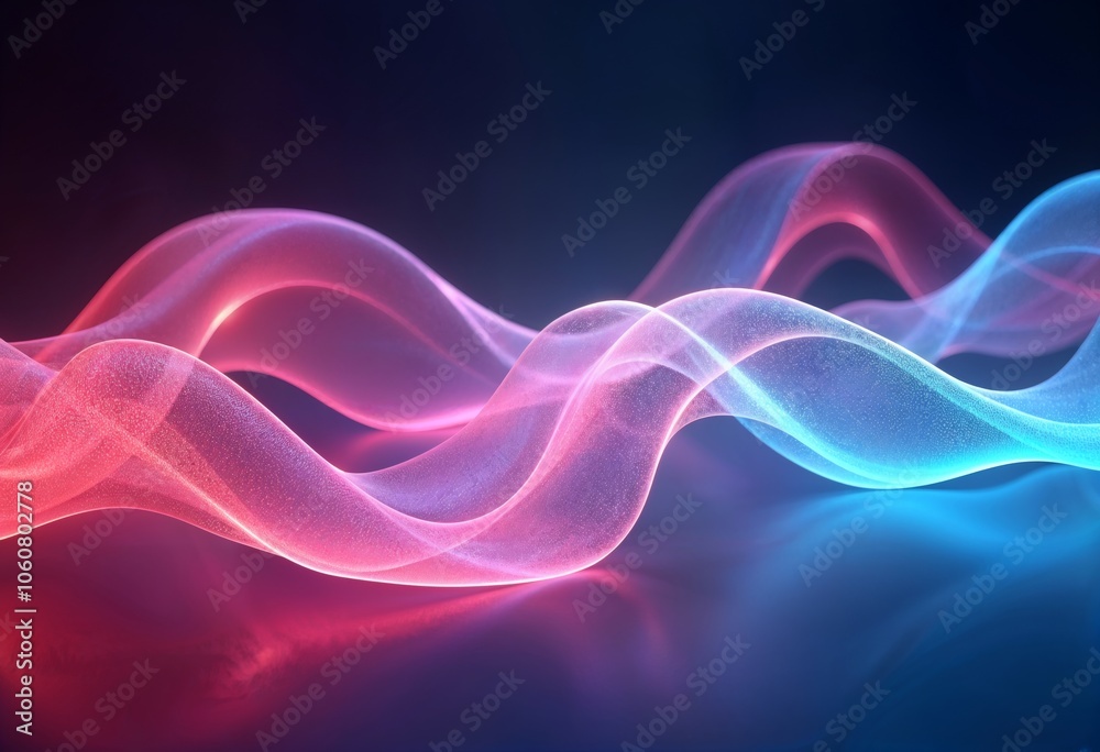 Colorful waves of light flowing seamlessly against a dark background, creating a mesmerizing visual effect of motion and depth Colorful waves of light flowing seamlessly against a dark background, creating a mesmerizing visual effect of motion and depth