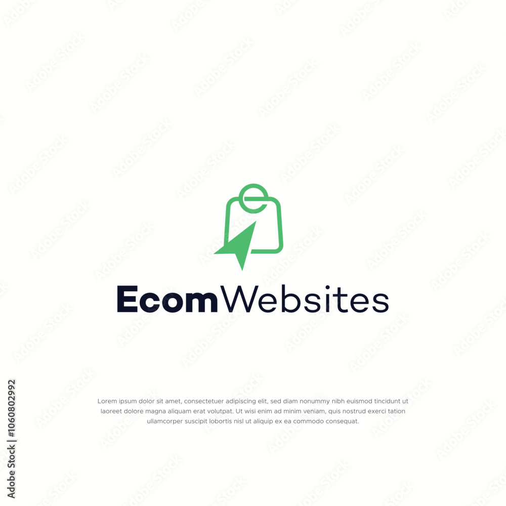 Set of e-commerce logo templates Set of e-commerce logo templates