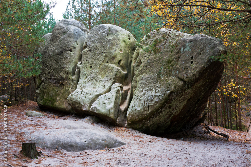 Colorful autumn Landscape in Bohemian Paradise, Czech Republic