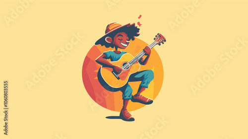 guitar player in action