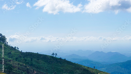 mountains and clouds