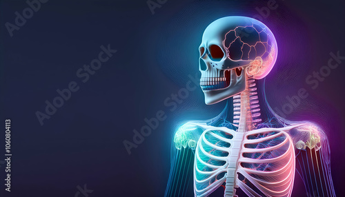 3d rendered illustration of a human skeleton