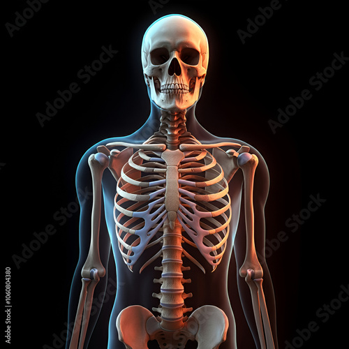 3d rendered illustration of a human skeleton