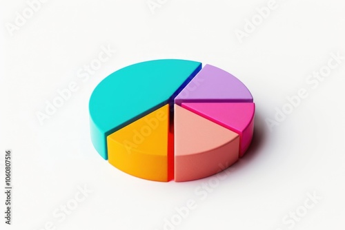 A colorful pie chart displayed on a clean white background, perfect for illustrating statistical data or presenting information in an engaging way