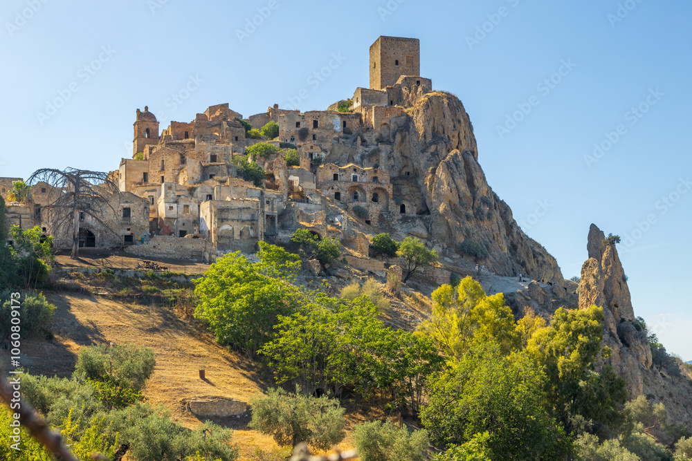 The abandoned village of Craco in Basilicata, Italy