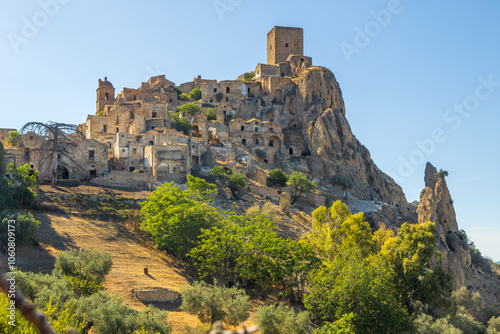 Obraz na płótnie The abandoned village of Craco in Basilicata, Italy w salonie
