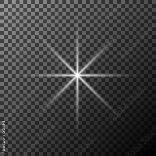 Abstract sun glare translucent glow with a special light effect. Vector blur
