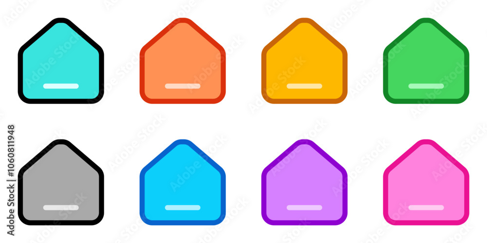 Vector home page button icon. Black, white background. Perfect for app and web interfaces, infographics, presentations, marketing, etc. Vector home page button icon. Black, white background. Perfect for app and web interfaces, infographics, presentations, marketing, etc.