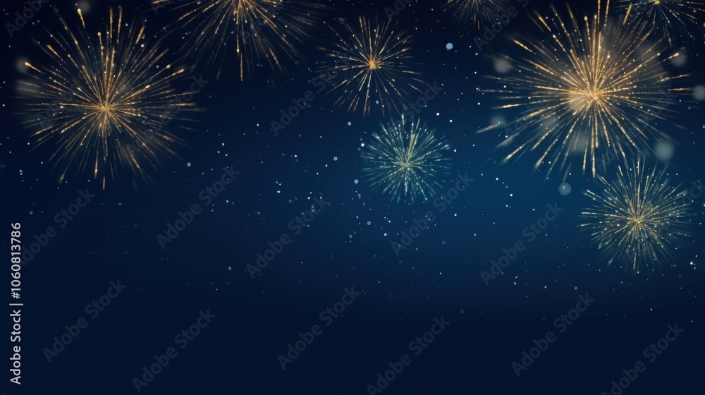 Fototapeta premium Celebrate new year's eve with stunning fireworks display