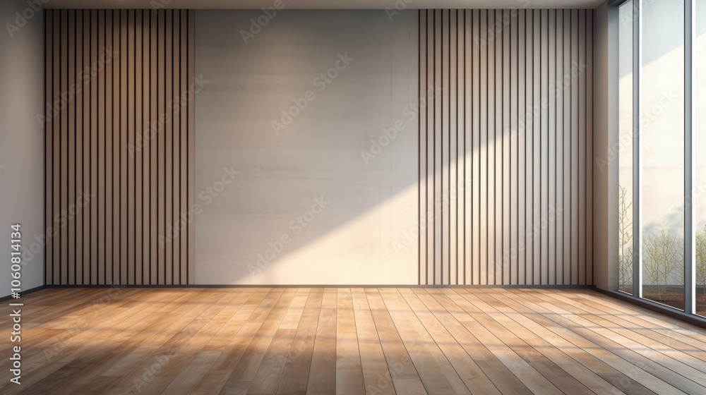 Create a modern and inviting interior space with natural light and textured walls Create a modern and inviting interior space with natural light and textured walls