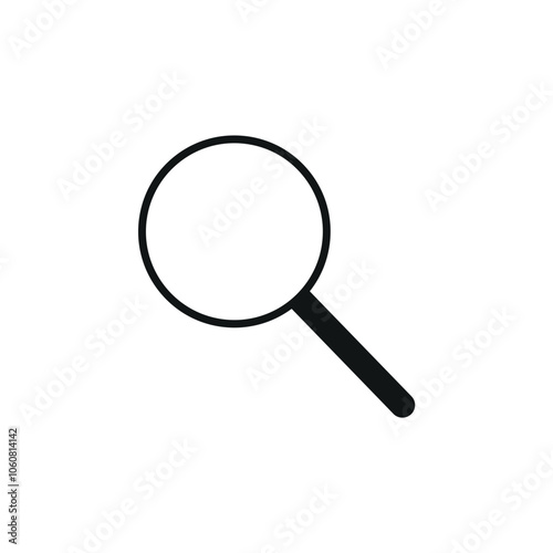 Search icon vector white background isolated