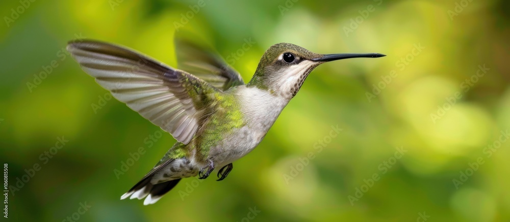 Hummingbird in Flight. Stunning Photo of Nature's Tiny Wonder Hummingbird in Flight. Stunning Photo of Nature's Tiny Wonder