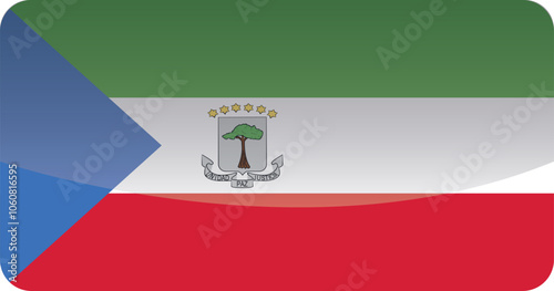 National flag of Equatorial Guinea.Vector illustration