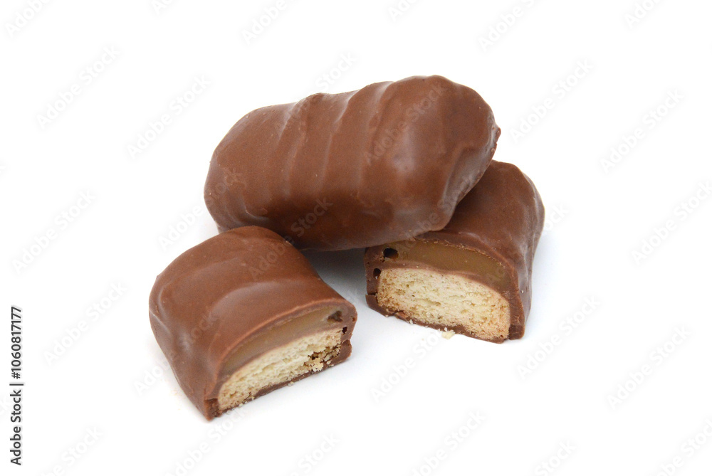 Big chocolate candy on a white background Big chocolate candy on a white background