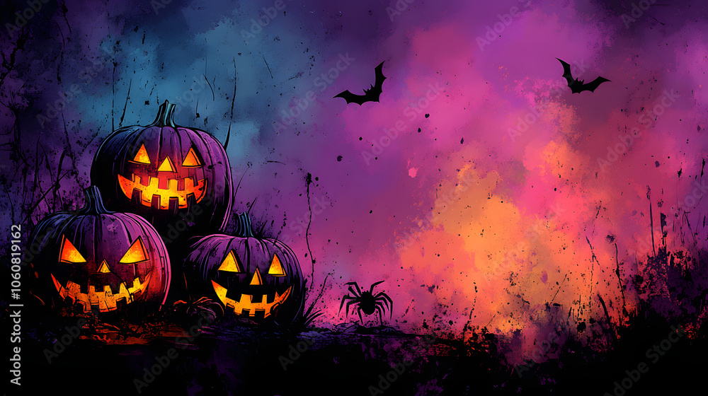 Glowing Jack-O'-Lanterns with Spooky Night Vibes Glowing Jack-O'-Lanterns with Spooky Night Vibes