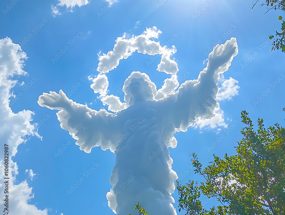 custom made wallpaper toronto digitalJesus god shaped cloud shining over the sky