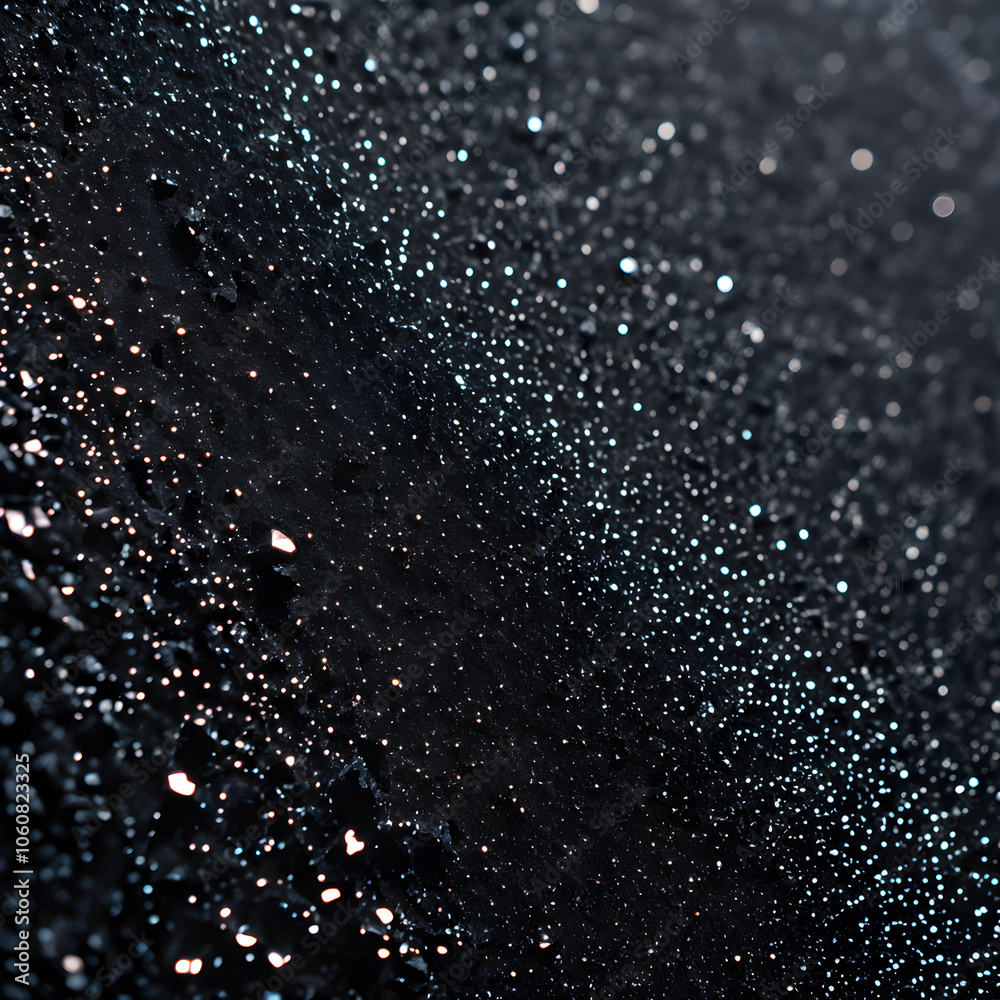 Obraz premium background in the form of a black sandpaper surface with shiny particles