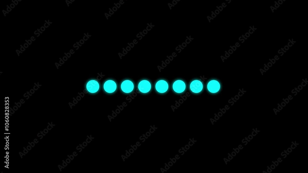 Dot loading bar animation. Loading animation. Loading neon circles icon ...