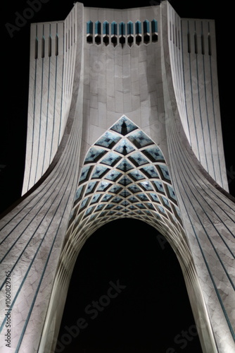 Azadi a beautiful famous tower in Tehran, Iran which is located in a large square with the same name photo