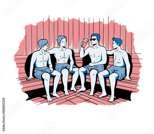 People Gathering for a Sauna Session Together