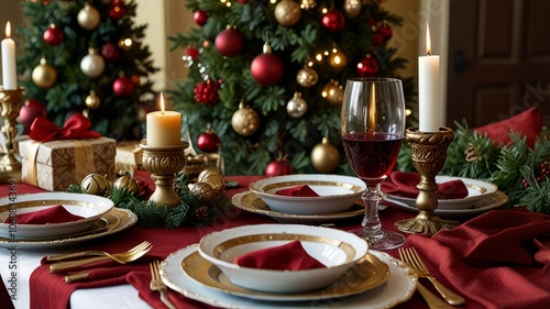 christmas table setting