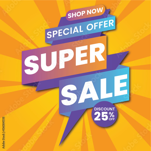 purple promotion sale template vector illustration
