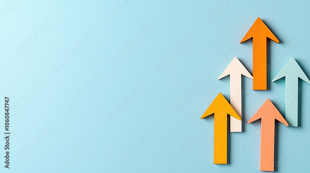 A visual of colorful arrows pointing upward on a light blue background, symbolizing growth, progress, and positive direction. A visual of colorful arrows pointing upward on a light blue background, symbolizing growth, progress, and positive direction.