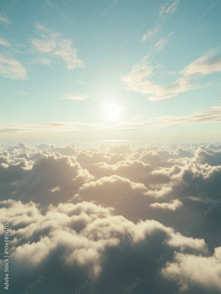 Vibrant colors of sunset through clouds.