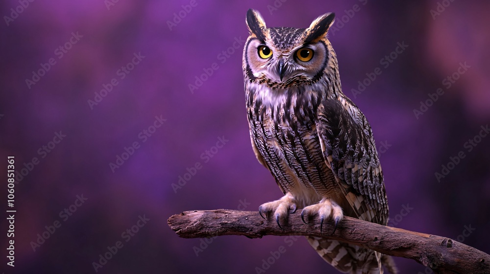 Eurasian Eagle-Owl Perched on a Branch Eurasian Eagle-Owl Perched on a Branch