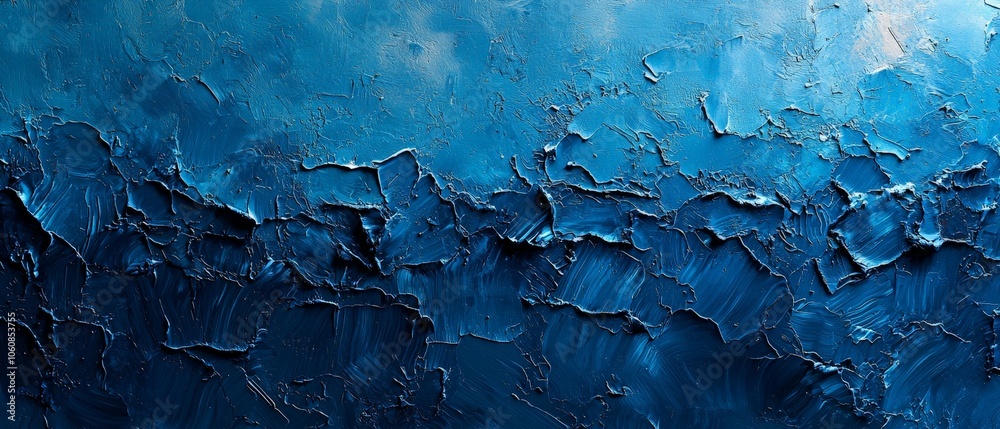 Abstract blue texture with layered strokes resembling water or sky.