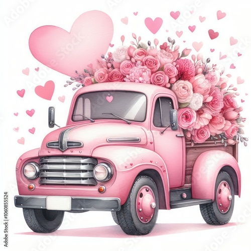 pink car with heart 1