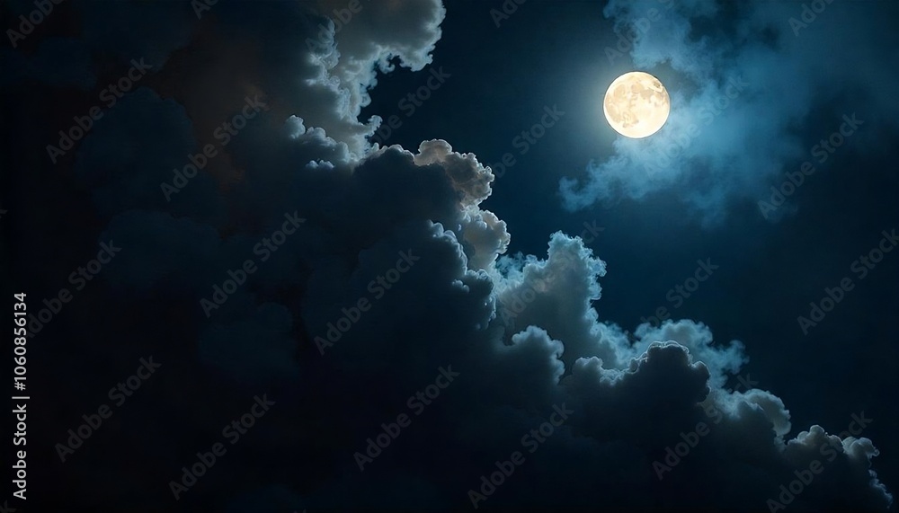 Swirling clouds of thick, dark smoke against a black background, create an ominous and mysterious atmosphere, full moon, perfect for dramatic and intense visuals, created with generative ai Swirling clouds of thick, dark smoke against a black background, create an ominous and mysterious atmosphere, full moon, perfect for dramatic and intense visuals, created with generative ai