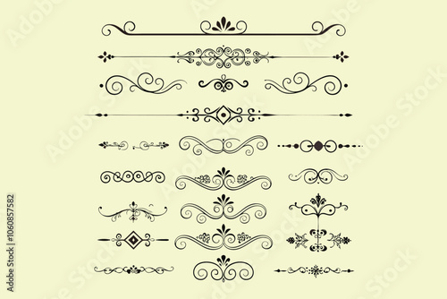 Vintage Flourish Line Art 3.eps