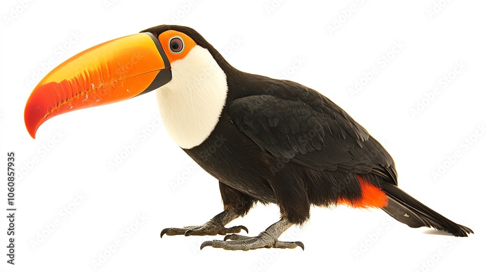 Toucan, white isolate background Toucan, white isolate background