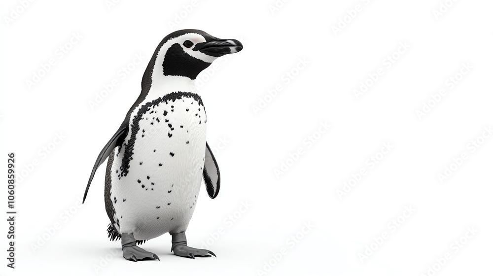 Fototapeta premium Penguin, white isolate background