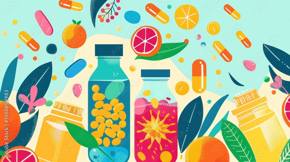 Vibrant Infographic on Daily Multivitamins Benefits for Wellness and Health Posters Vibrant Infographic on Daily Multivitamins Benefits for Wellness and Health Posters