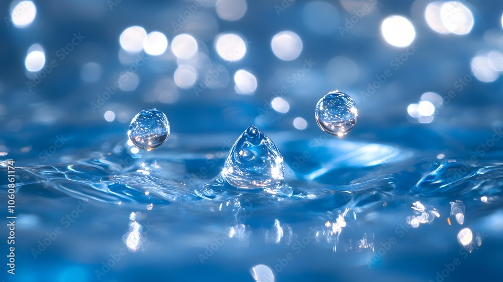 custom made wallpaper toronto digitalMultiple water drops frozen in mid-air with light reflecting off them