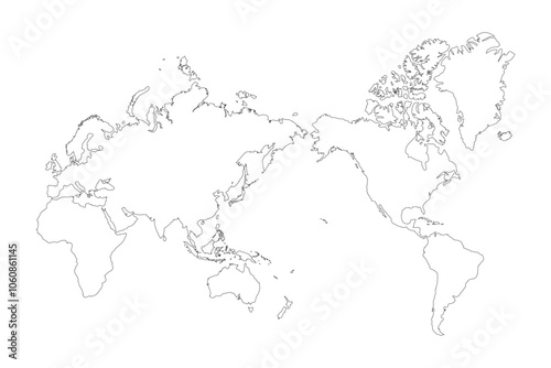 世界地図_黒の線