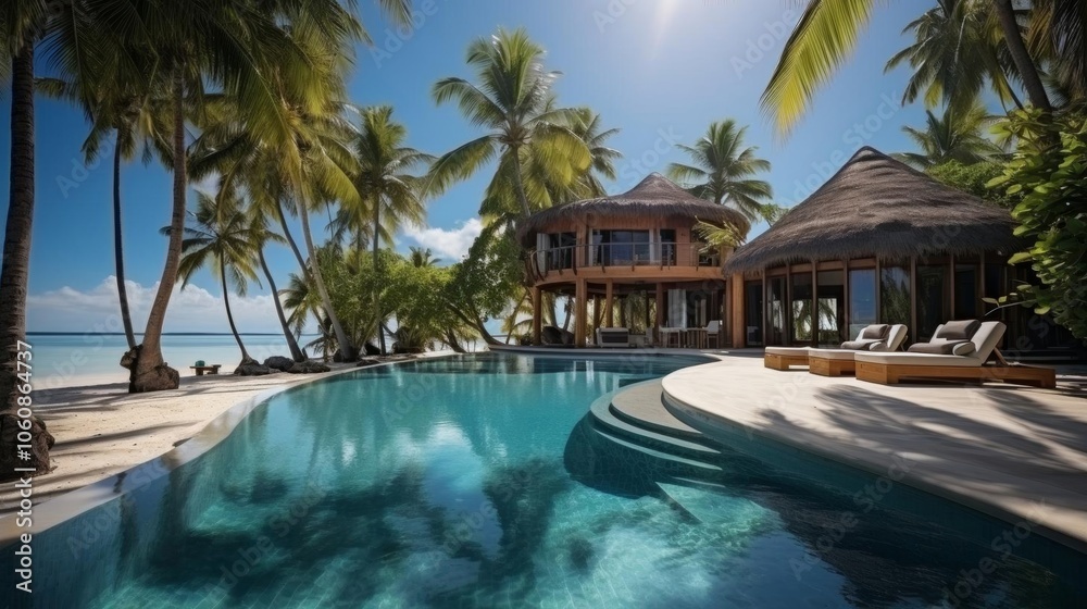 Fototapeta premium pool in the maldives