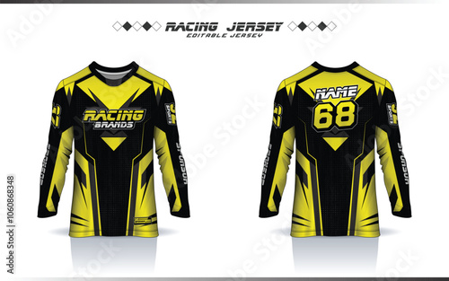 Long sleeve Motocross jersey design, racing jersey, soccer, basketball, football, cricket, gaming, hockey, handball, cycling latest jersey for sublimation sports design