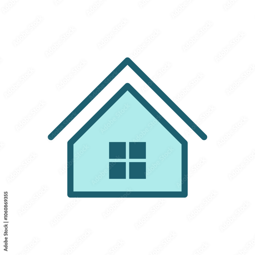 House vector icon, flat design symbol
