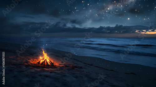 fire on the beach