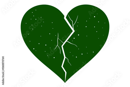 Valentine Broken Heart | isolated vector illustration on white background